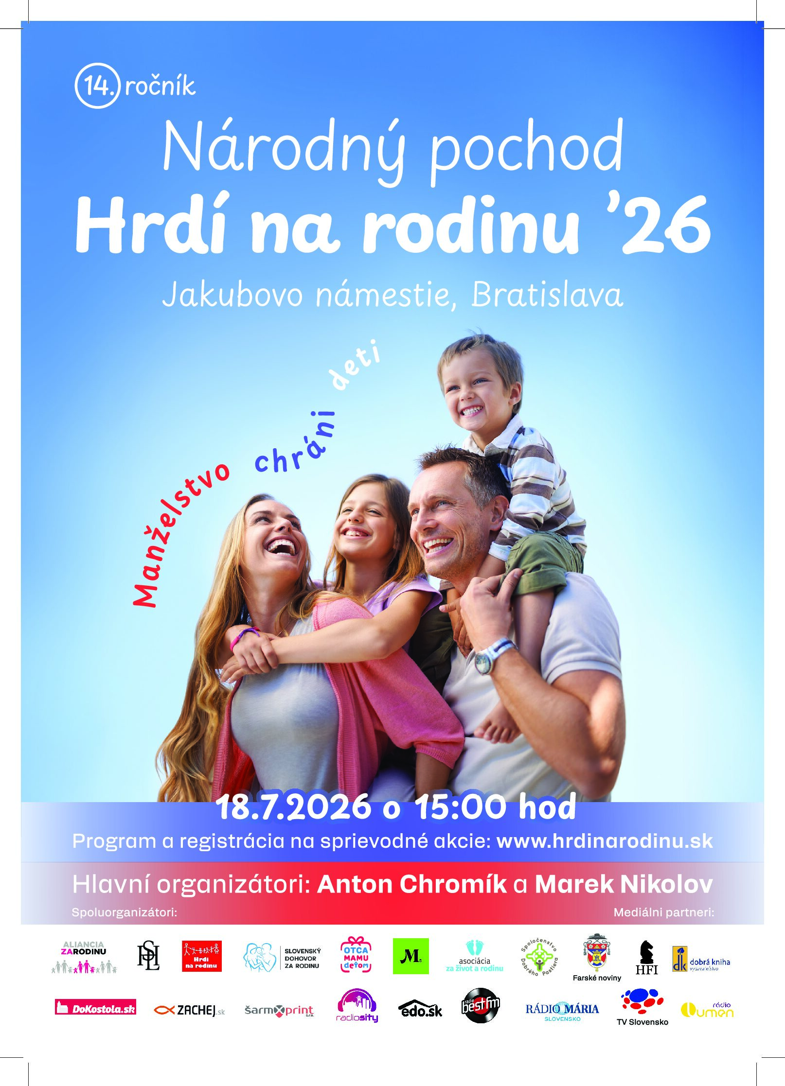 Pozvánka na národný pochod Hrdí na rodinu